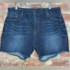 Jen7 by 7 For‎ All Mankind High Waist Cutoff Stretch Denim Short NWT size 12